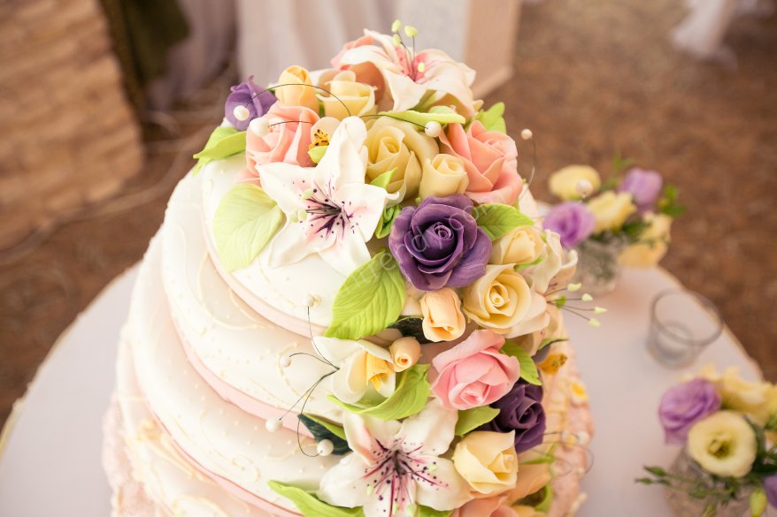 düğün pastası sonbahar pastelliği